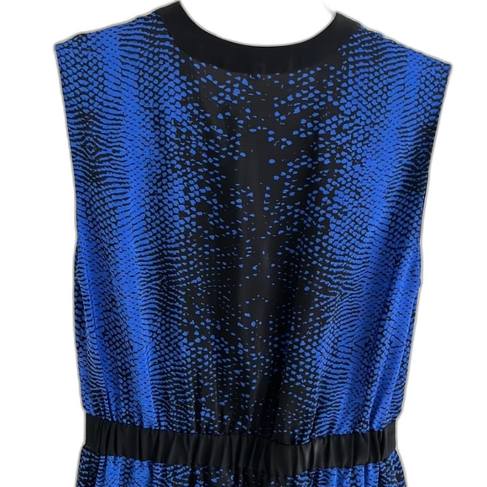 Euc Robert Rodriguez Silk Blue Black Python Snake… - image 6